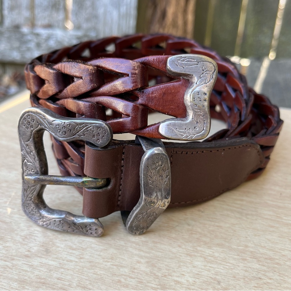 Jenny And The Boys Brown Vintage Leather Belt Sz S